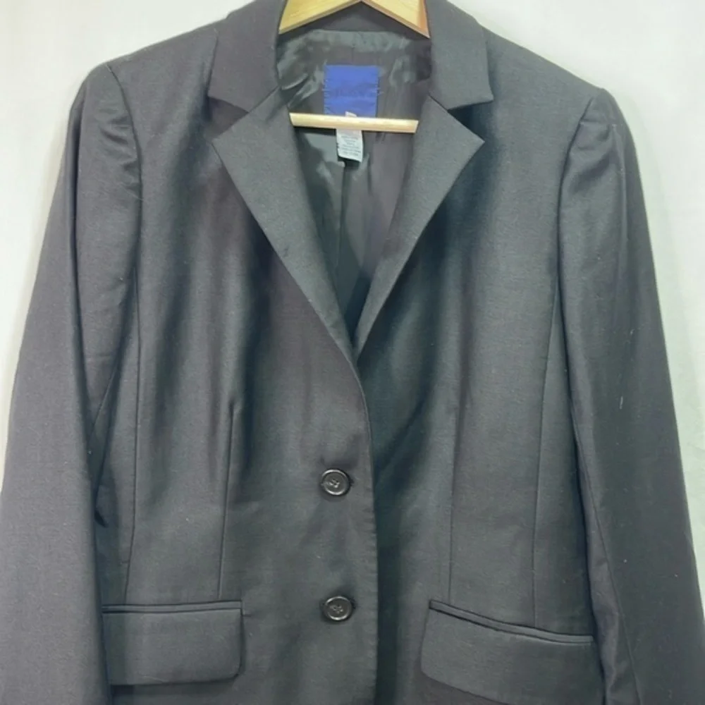 🔬 j.Crew 120’s super black two button  wool blazer jacket